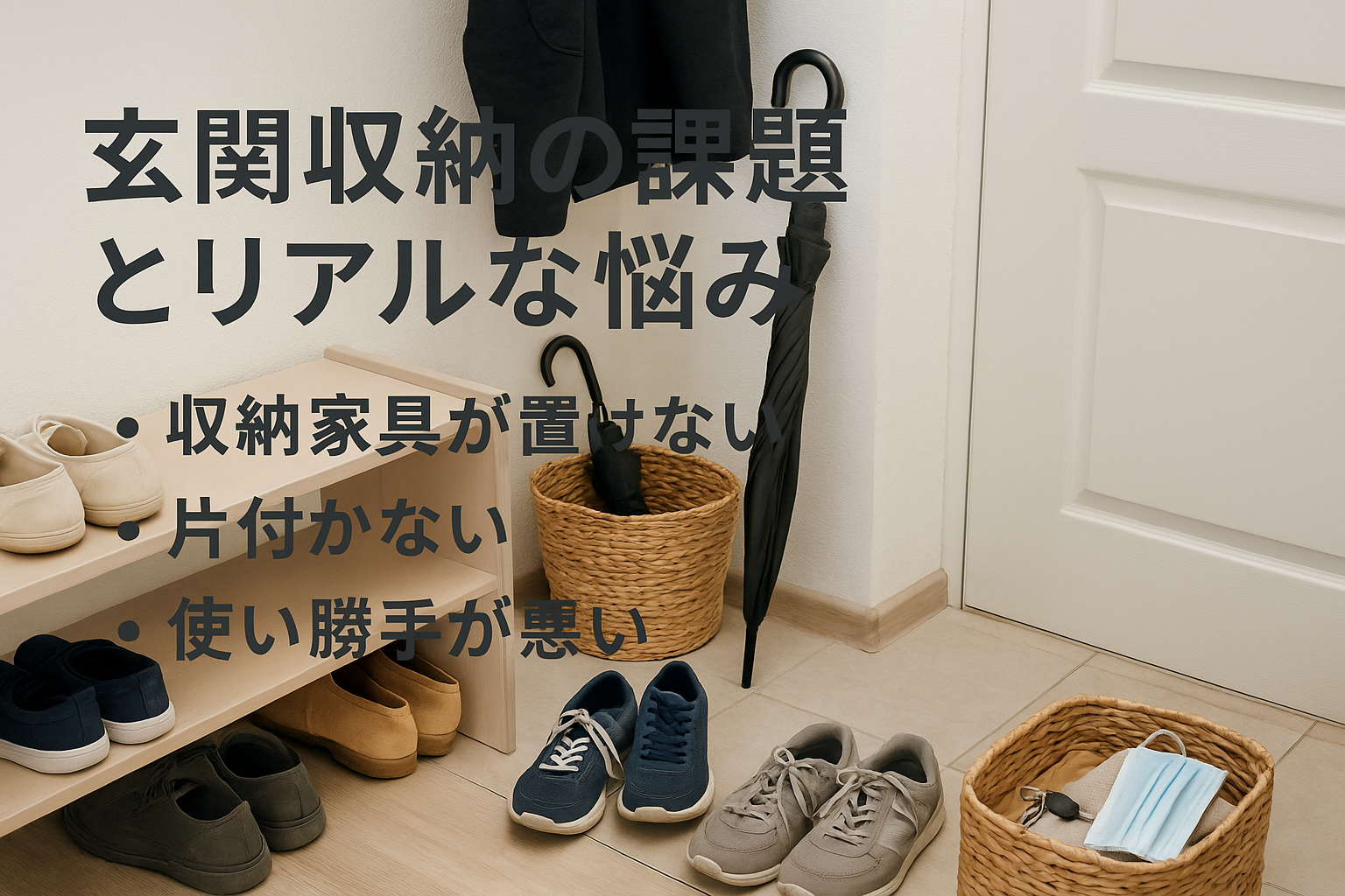 収納に悩んで物が多い画像