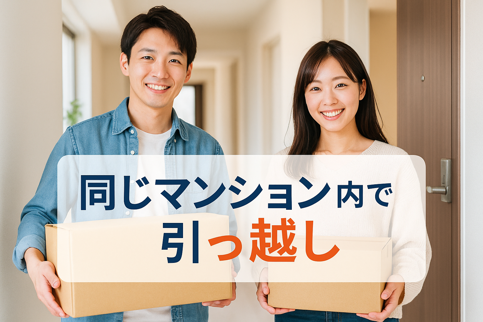 同じマンションで引っ越しをする男女