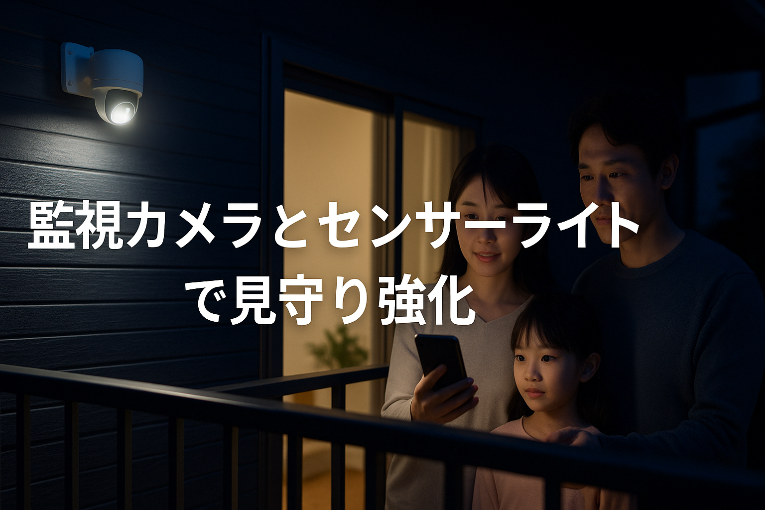監視カメラとセンサーライト