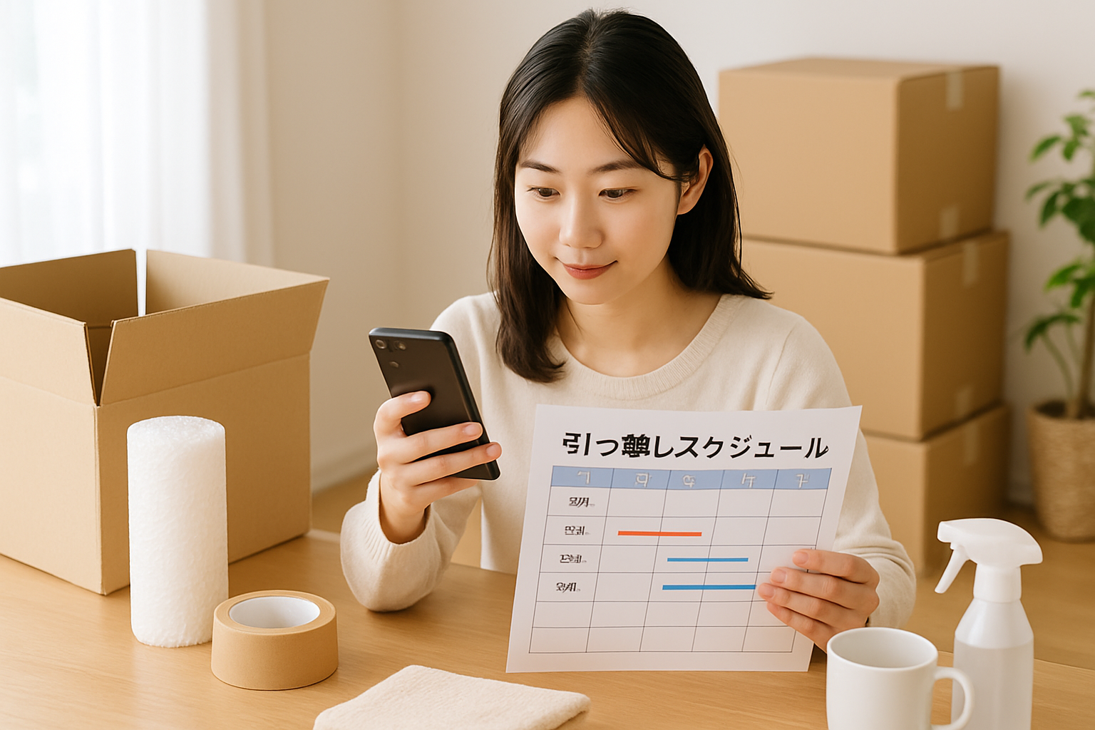 笑顔の女性
